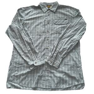 Eddie Bauer Travex Men's TL Light Green Button Up Shirt Long Sleeve